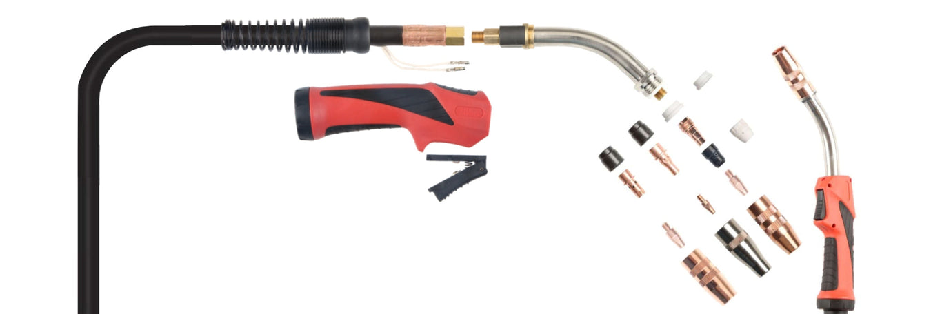 Fronius MTG320i Style MIG Gun with parts and consumables