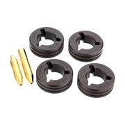 Four roller Miller V Knurled Drive roll kit for .045" flux cored wire