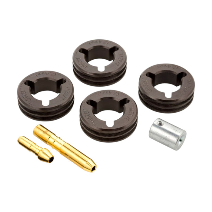 Miller four roll v knurled drive roll kit for 3/32" flux core wire