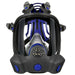 front view of 3m respirator face shield with secure click filter ports