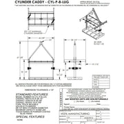 Drawing and dimensions of 8 cylinder caddy