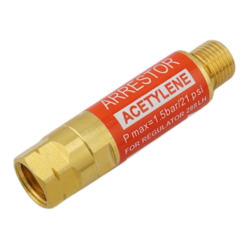 flashback arrestor for acetylene fitting of regulator