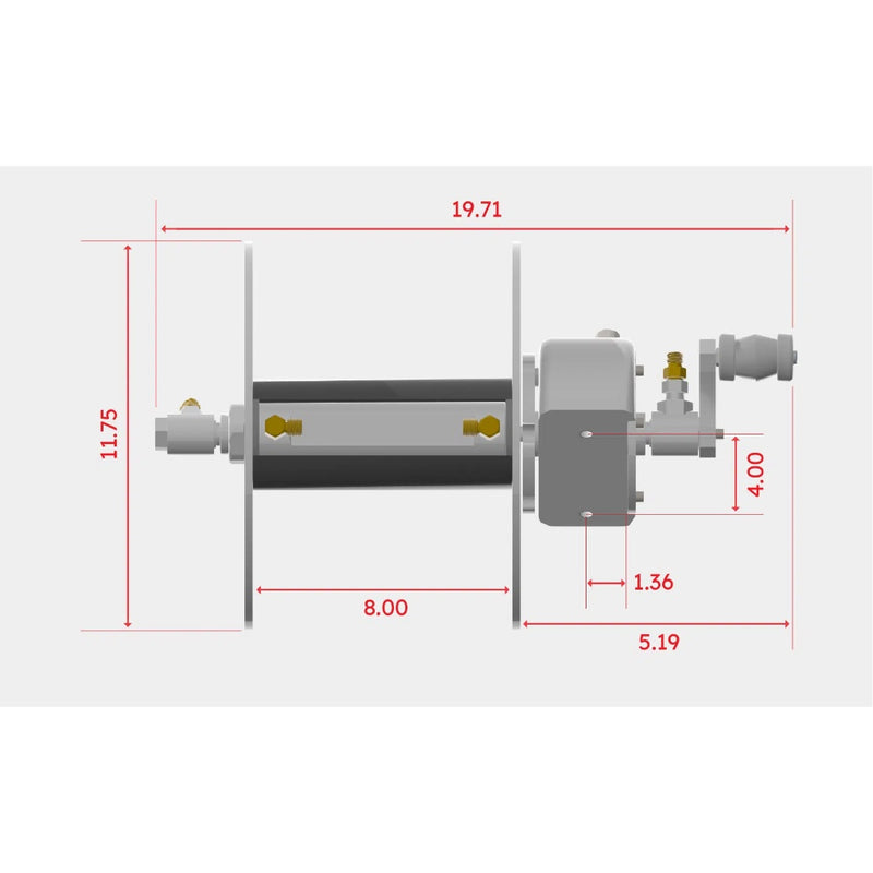 alumreel oxygen acetylene twin hose reel dimensions