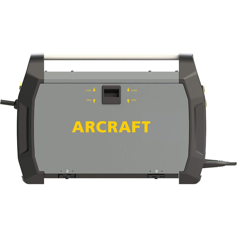 arcraft mig welder side shot showing wire compartment closed