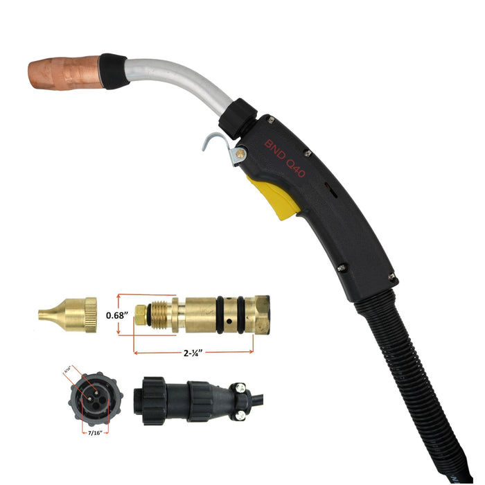 Bernard Centerfire Style BTB MIG Gun - 400 Amp 15' Lead