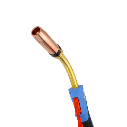 Close up view of Binzel 501D Style 500 Amp Water Cooled MIG Gun