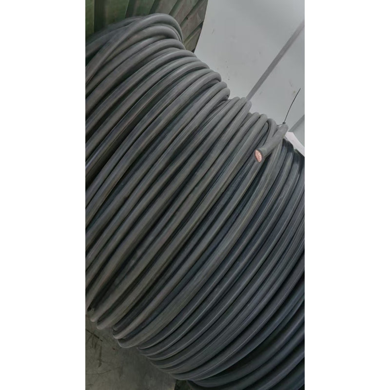 large roll of heavy duty black welding cable