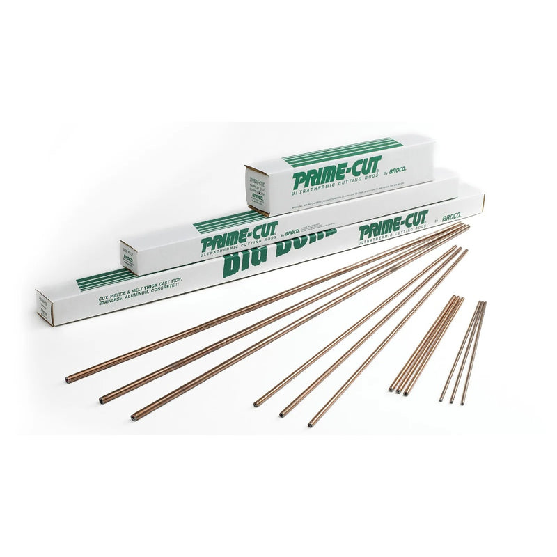 various lengths and diameters of broco prime cut ultrathermic cutting rods