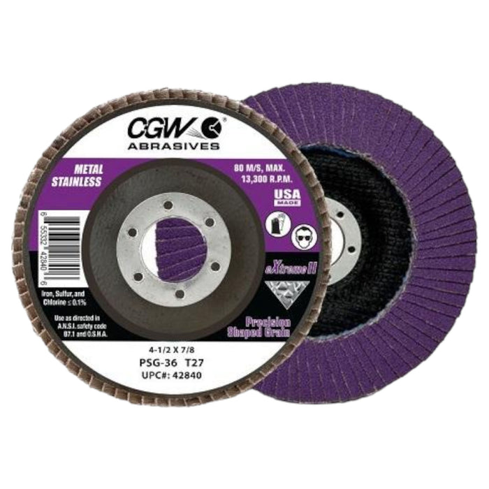 CGW Extreme II Flap Disc Type 27&29 Regular & XL 4-1/2"x7/8"