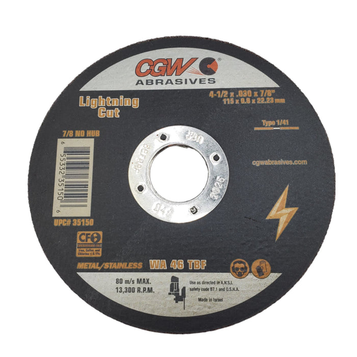 CGW Abrasives Lightning Cut 0.030 Cutting Disc