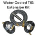 a bundle of 3 cables with couplers for use with extending the reach of water cooled tig torches
