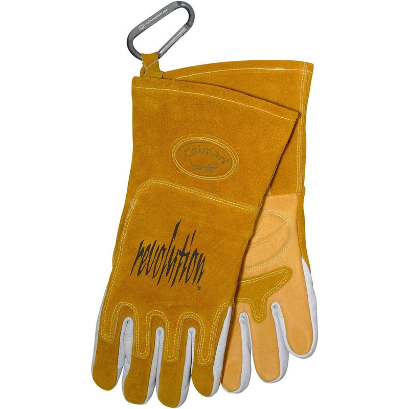 Caiman Welders and Foundry Gloves Gold