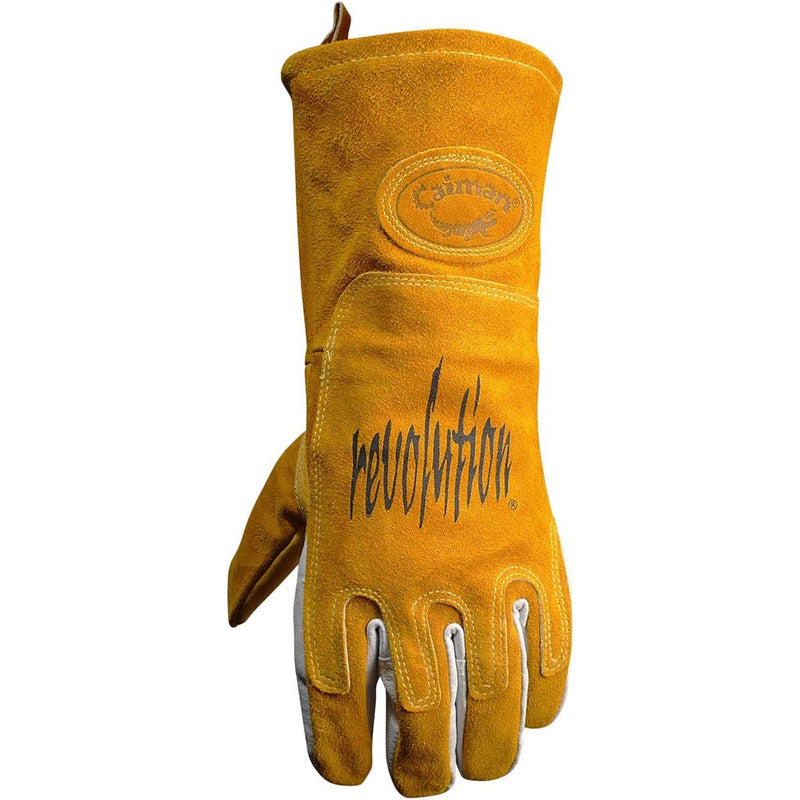 Caiman Welders and Foundry Gloves Gold