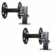 set of two diamond lead reels from back showing bolts for lug connections