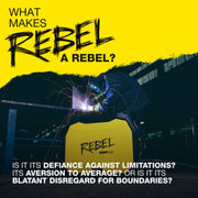marketting picture for esab rebel 285 with esab logos and lettering