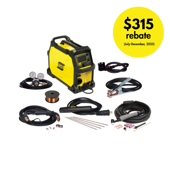 ESAB Rebel EMP 215ic Multiprocess MIG TIG Stick Welder $315 Burn and Earn rebate