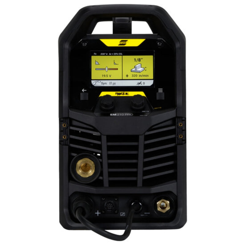 front panel of esab em 210 pro mig welder