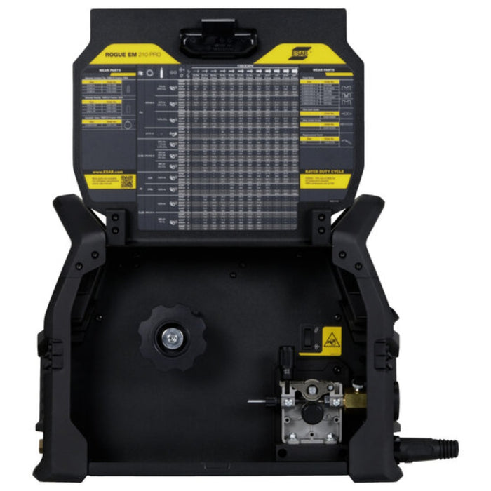 internal view of esab em 210 pro mig welder