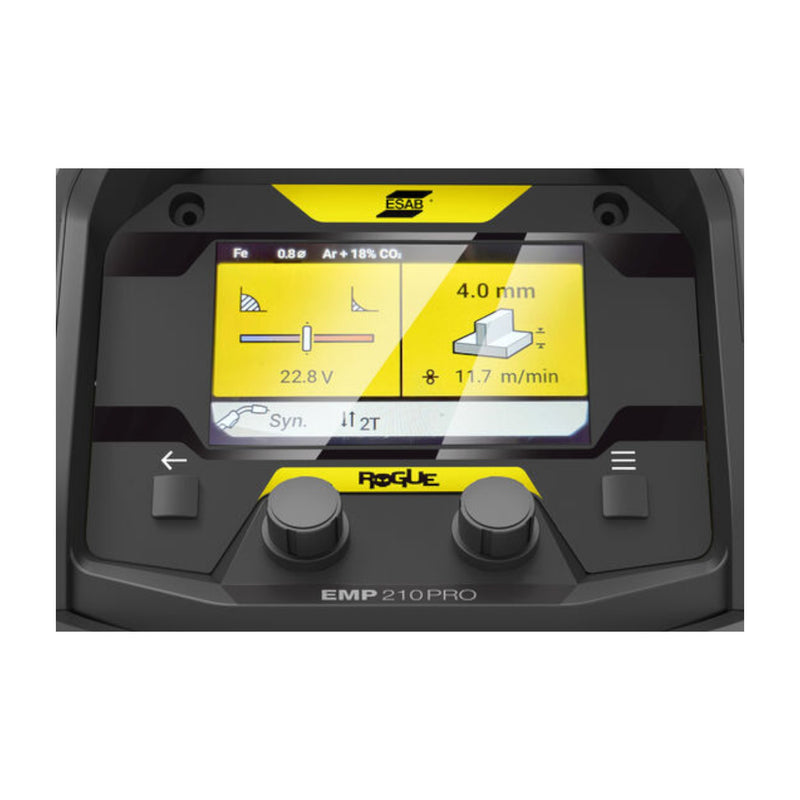 Close up view of Rogue EMP 210 PRO panel