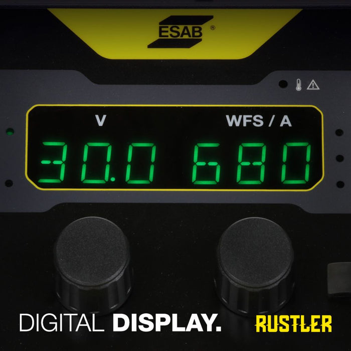 ESAB Rustler EM 280 Pro Amperage dials