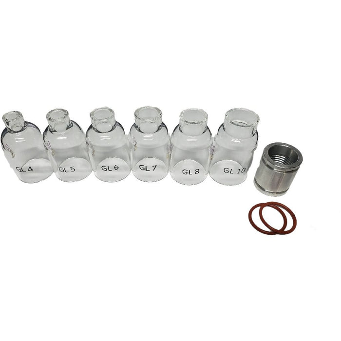EDGE Pyrex Cup Kit pour lentille à gaz standard #4 - #10