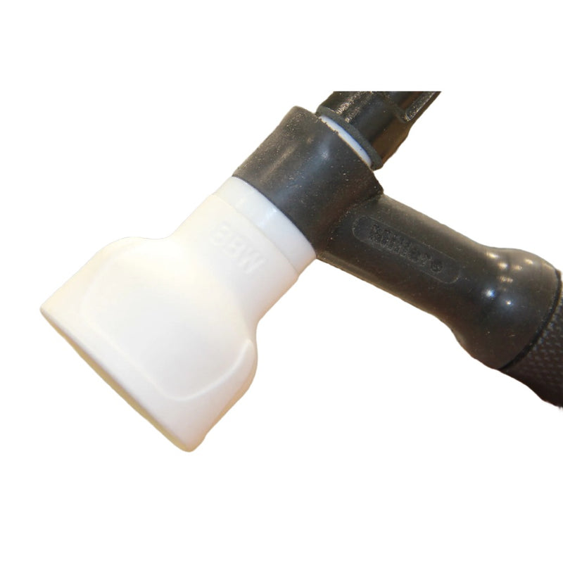 side profile of a furick bbw 16 installed on to a tig torch