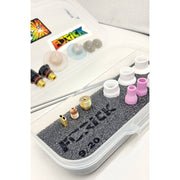 side angle view of furick case with cups zoomed in to show 9/20