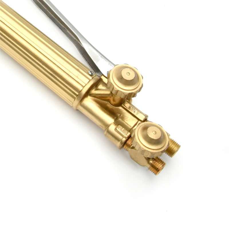 close up of oxygen and fuel lines for victor cutting torch