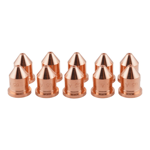 group of 10 intellicut brand hypertherm style 220819 65A cutting nozzles