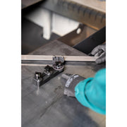 finger pointing to plasma cutting guide showing how angle can be adjusted