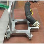 plasma torch attached to intellicut bevel tool facing right on steel plate