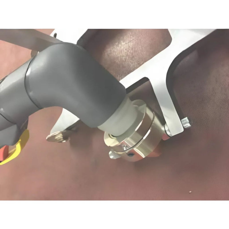 close up of how torch installs into intellicut bevel cutting guide