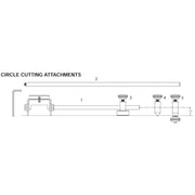 engineering drawing of intellicut circle cutting guide