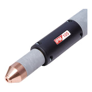 close up of torch head with consumables on intellifit ipm 105 plasma torch