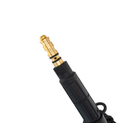 Close up view of connection for M-15 Miller style air cooled MIG Gun rated 150 Amps 60% CO2/90A mixed gases.  12ft hose Miller connector. SKU 169591