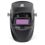 miller classic flip up welding helmet facing the front showing miller electric logo