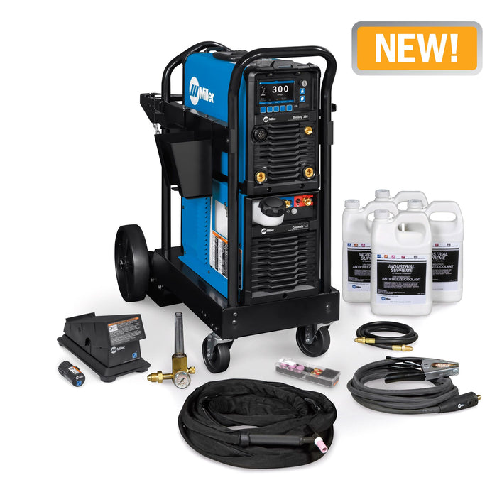 Miller dynasty 300 tig welder built on to cart with water cooler and full accessory package