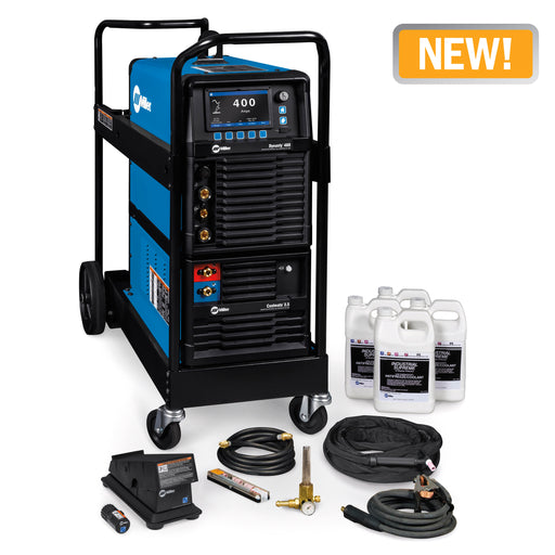 Miller dynasty 400 complete package with water cooler and accessories