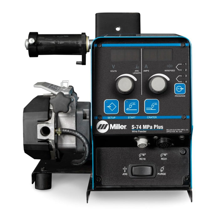 front view of controls for miller s-74 MPA MIG wire feeder