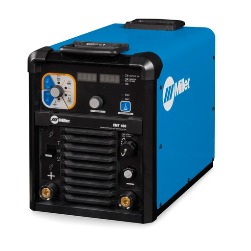miller xmt 400 welding power source front control panel left angle