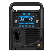 fron control panel of millermatic 355 mig welder showing auto set pulsed mig