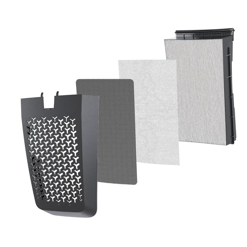 exploded diagram of everything included in optrel swiss air combination filter upgrade kit