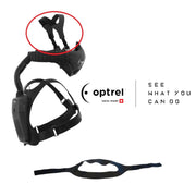 Optrel Swiss Air unit with headband circled including Optrel logo