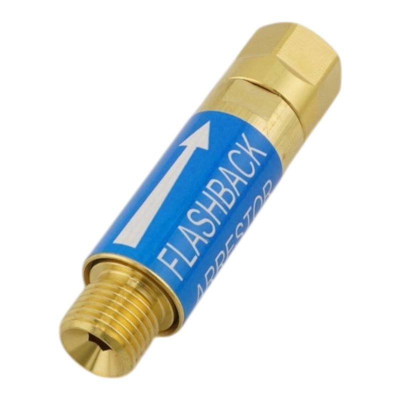 flashback arrestor for oxygen fitting of torch