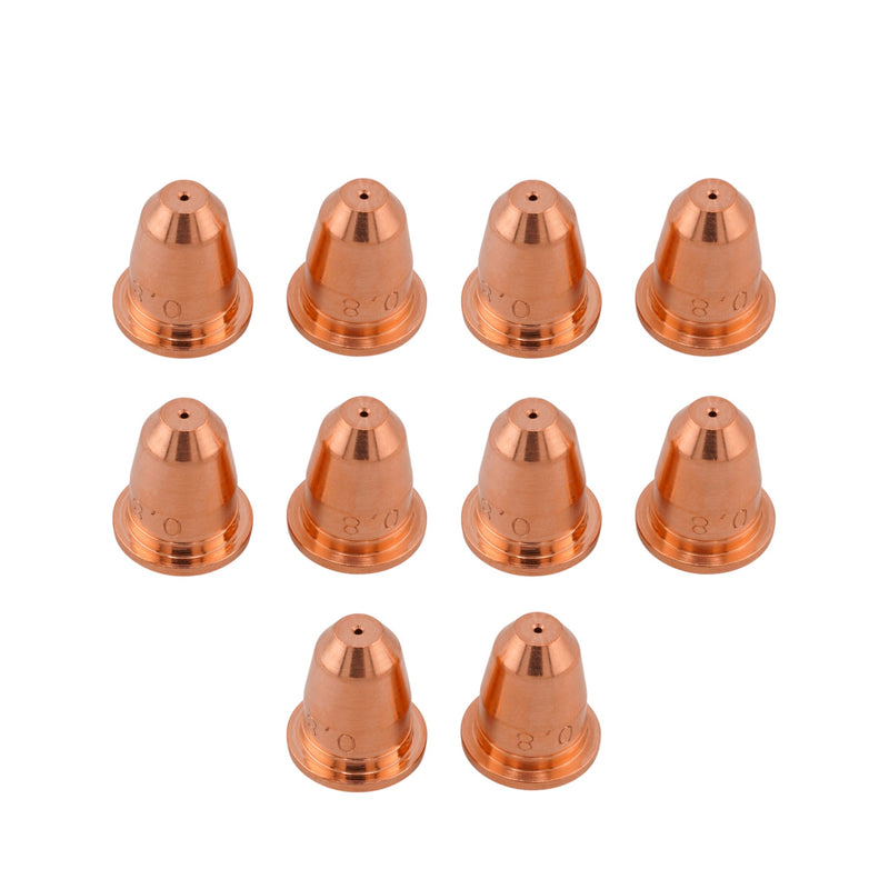 group of ten trafimet style plasma cuting tips
