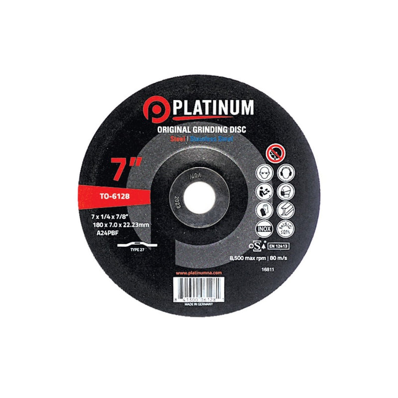 platinum abrasives 7" grinding wheel