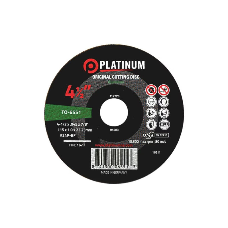 platinum abrasives orignal aluminum cut off wheel 4.5" diameter