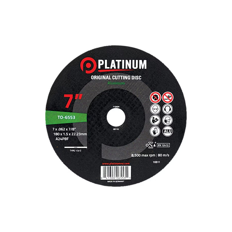 platinum abrasives orignal aluminum cut off wheel 7" diameter