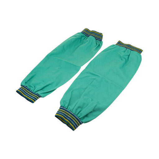 18" FR sleeves green cotton with elastic cuffs