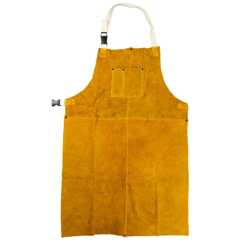 36" long welders apron outside